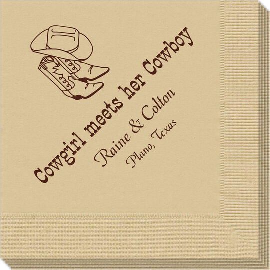 Western Boots & Cowboy Hat Napkins